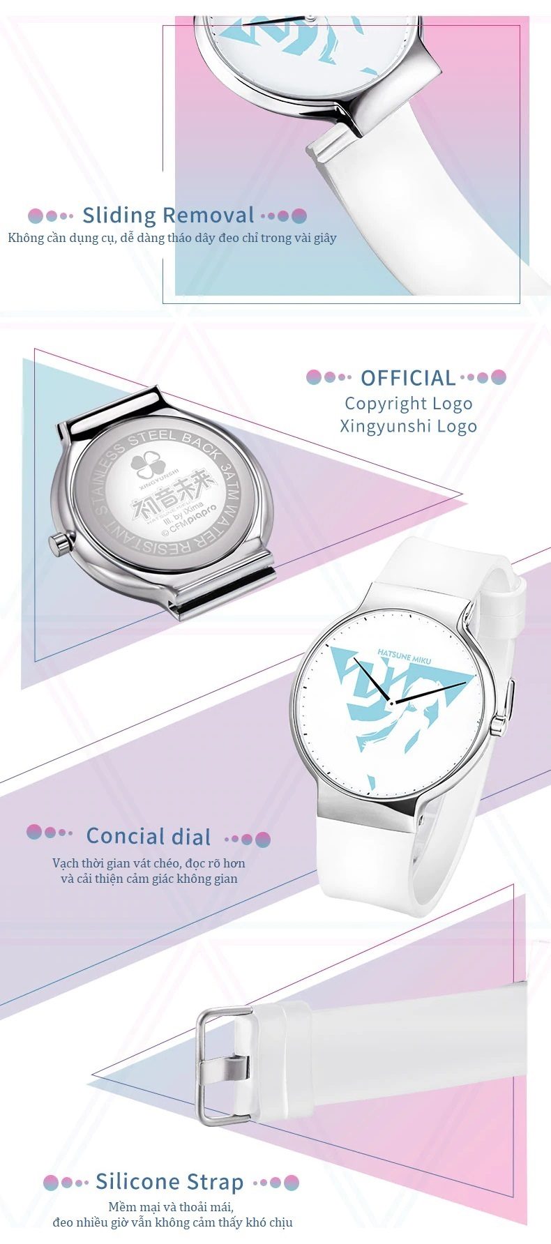 Đồng hồ Hatsune Miku Quartz Xingyunshi (mẫu 1)