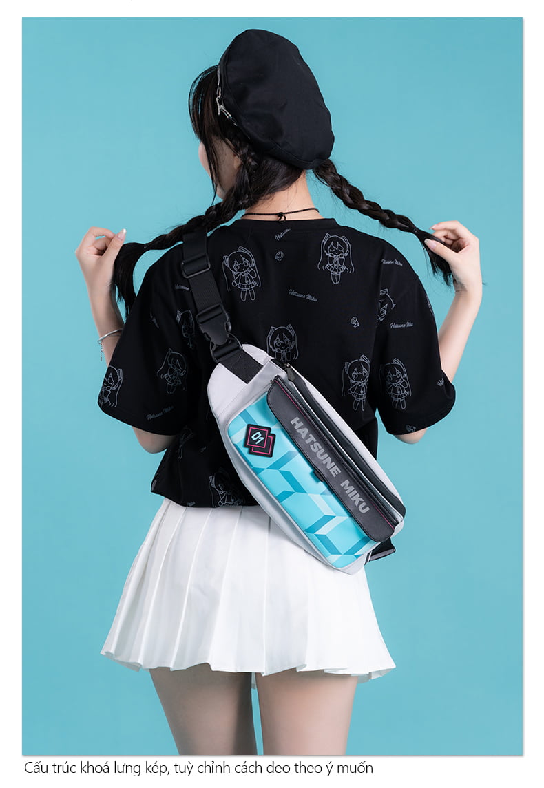 Túi đeo chéo Hatsune Miku Stereo Chest Pack