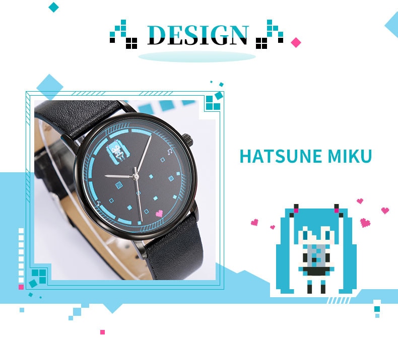 Đồng hồ nữ Hatsune Miku Quartz Pixelated