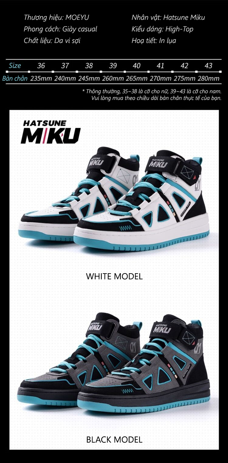 Giày Hatsune Miku High Top Rider Series