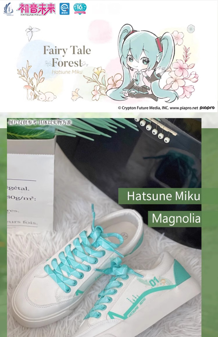 Giày nữ Hatsune Miku Hoa Mộc Lan giày vải sneaker