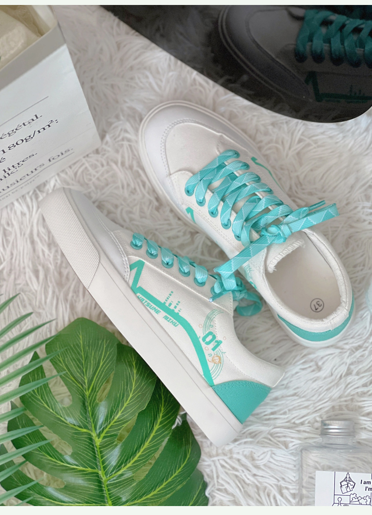 Giày nữ Hatsune Miku Hoa Mộc Lan giày vải sneaker