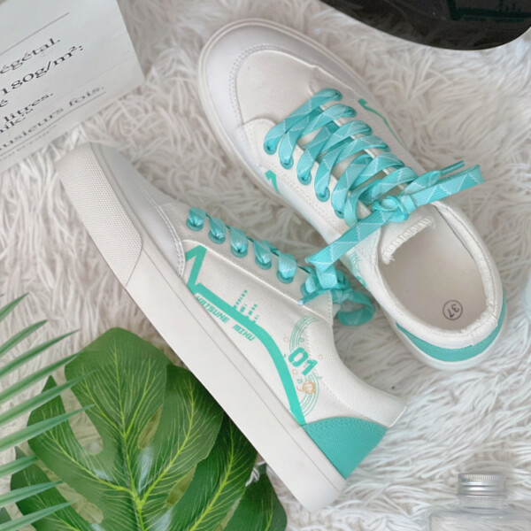 Giày nữ Hatsune Miku Hoa Mộc Lan giày vải sneaker