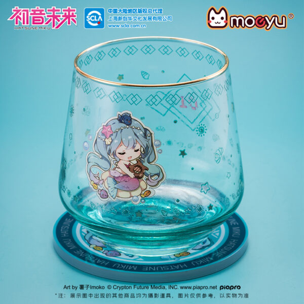 Cốc thủy tinh Hatsune Miku Nàng tiên cá kèm lót