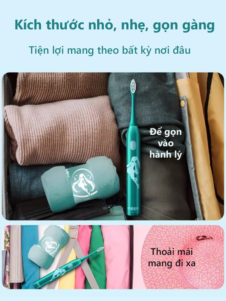 Bàn chải điện Hatsune Miku 16th Anniversary thông minh tự động