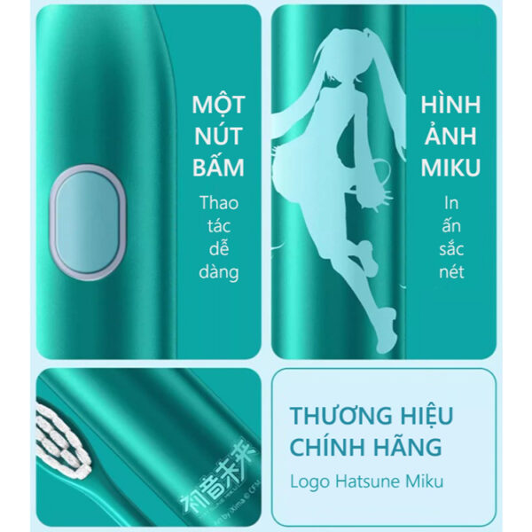 Bàn chải điện Hatsune Miku 16th Anniversary thông minh tự động