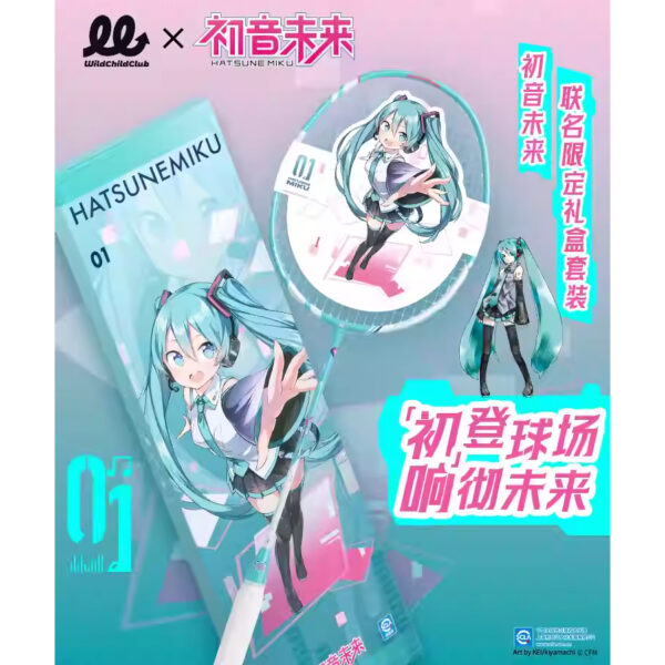 Vợt cầu lông Hatsune Miku WCC Sợi carbon siêu nhẹ + Hộp quà - Ảnh 2